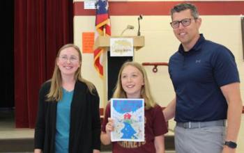 Eva Haylett with her award-winning poster.