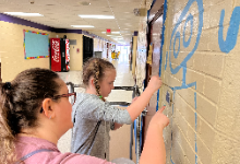 New, multi-language 'Welcome' mural decorates North Elementary entryway