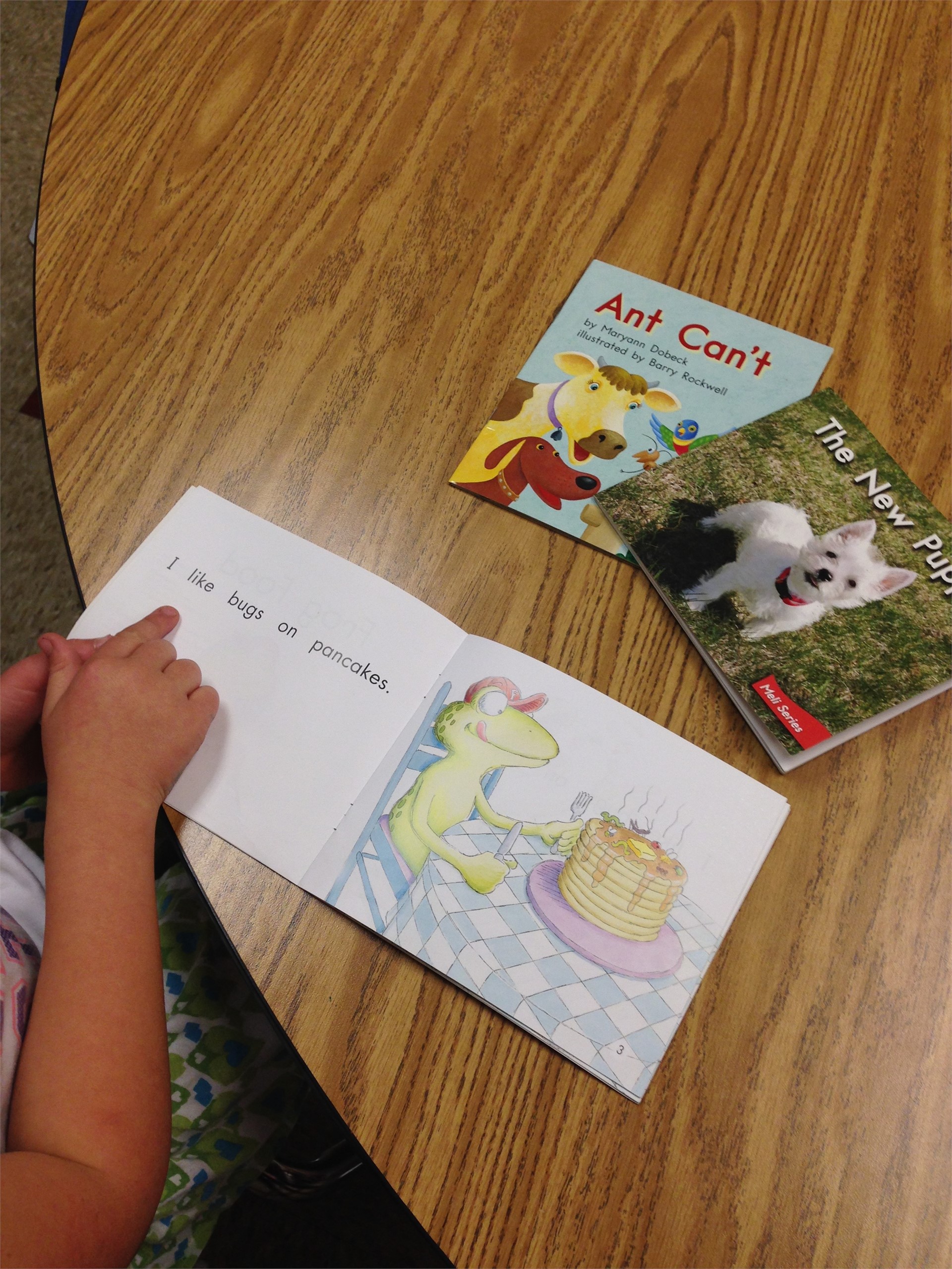 Students begin each lesson by rereading familiar books.