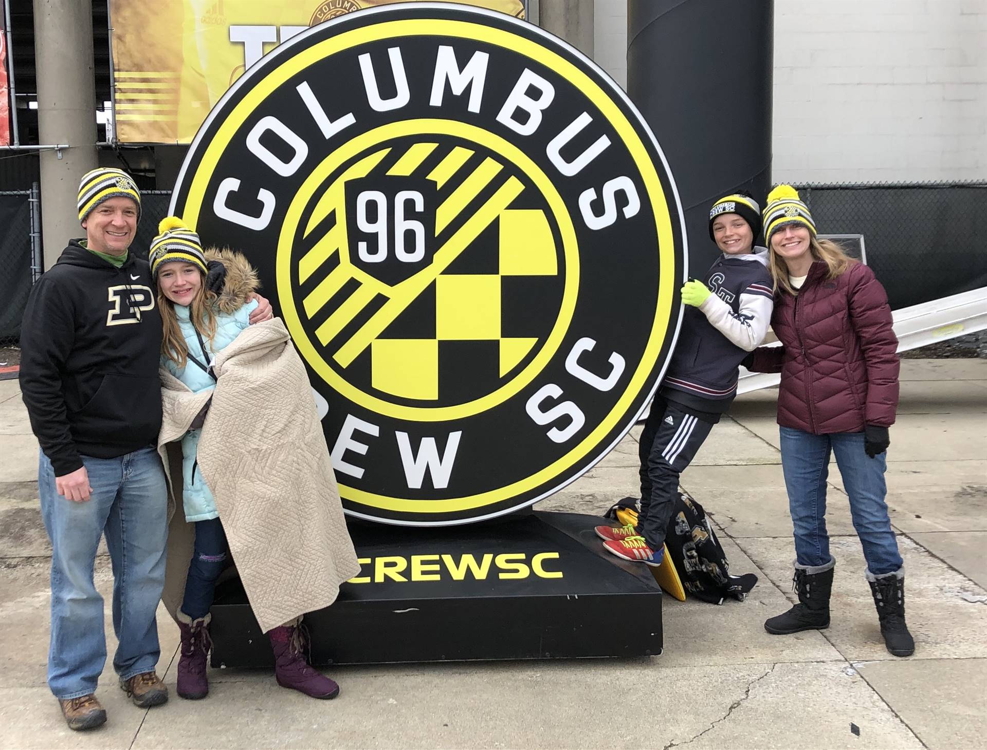 Mrs. Ayers with her family at a Crew game!  I love soccer! 
