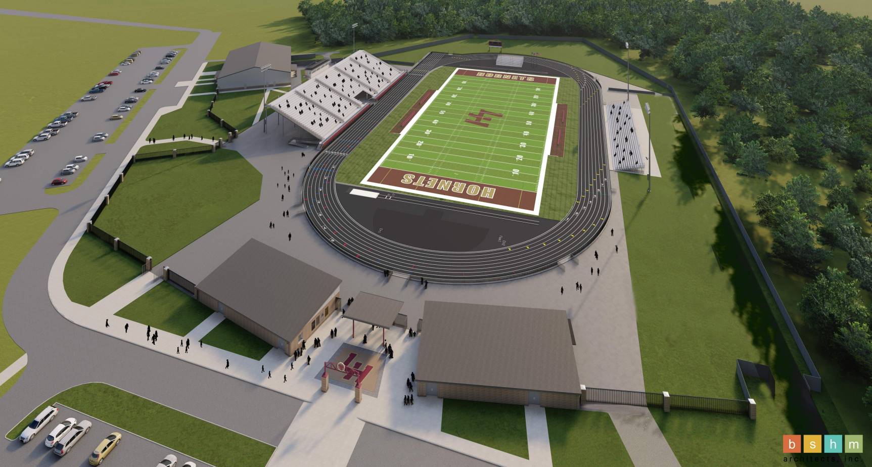 Athletic complex rendering