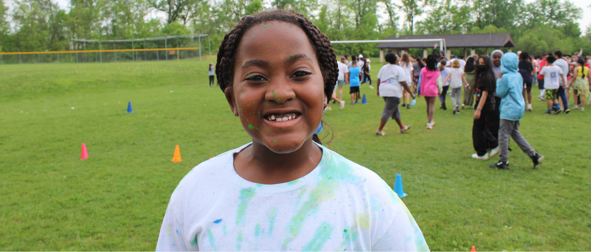 West student at color run