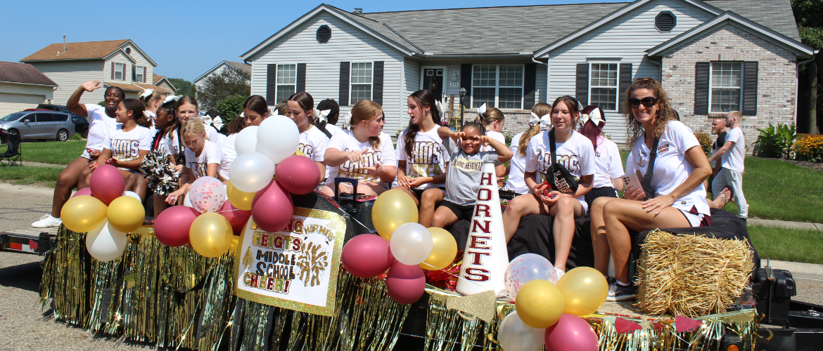 Cheerleaders at parade