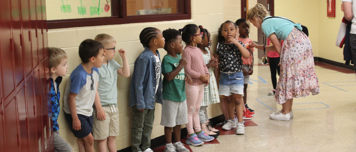 Waiting in the hallway