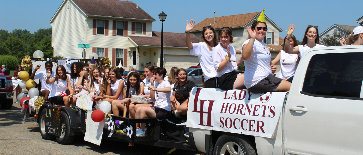 Girls soccer players in a group photo